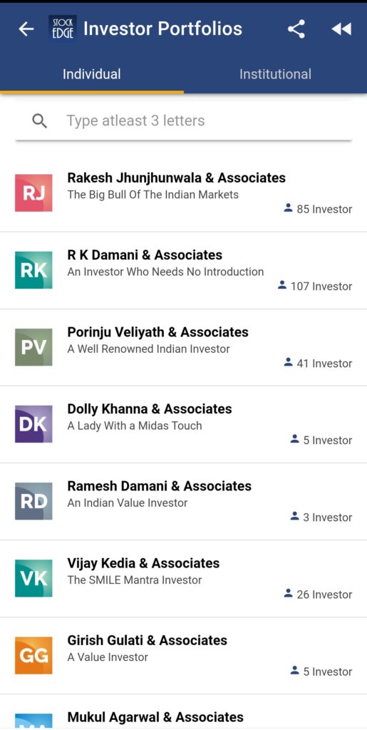 Investor groups