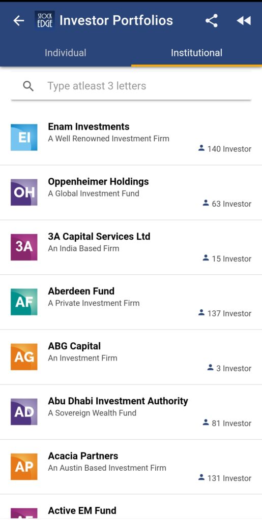 Investor groups portfolio 2