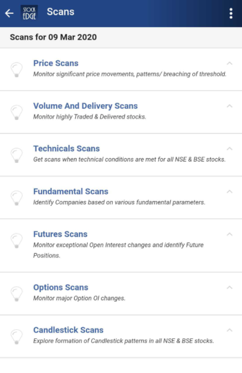 fundamental stock scanner list on StockEdge