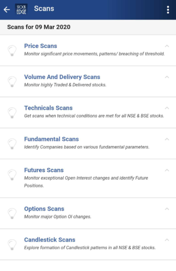 Fundamental stock scanner list on stockedge