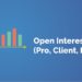Understanding participant wise open interest 13 A line graph showing open interest data for four groups: pro, client, fii, and dii in a blue background.