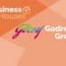 Godrej group- the ‘make-in-india’ story: from locks to missiles 13 The logos of business houses and godrej group, a prominent indian conglomerate, displayed side by side on an orange background.