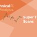 Supertrend indicator : sell or buy signals 16 A graphic in an orange background with a line graph and text that reads ‘technical analysis’ and ‘super trend scans’