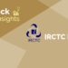 Irctc ltd: history & future outlook 4 A logo for stock insights and irctc ltd. On a brown background.
