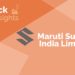 Maruti suzuki india ltd - carving journeys of millenials with comfort 5 A orange background with the maruti suzuki india limited logo in the center and the text "stock insights" above it.