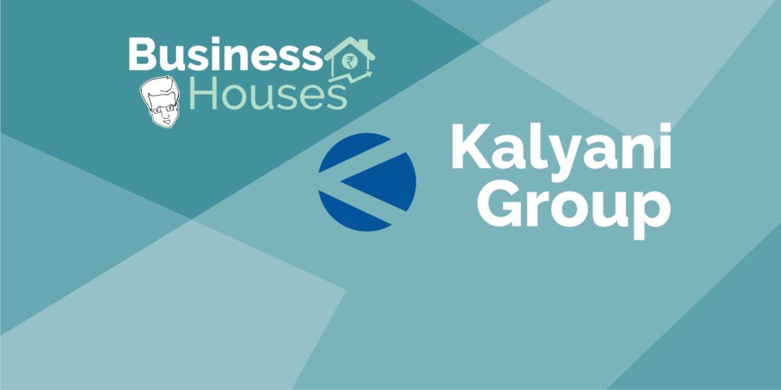 A graphic showcases a collaboration between several business entities and kalyani group, a diversified company with interests in technology, engineering, and other sectors