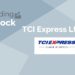 Trending stocks – tci express ltd. 6 Graphic image with a grey background and white text that reads ‘trending stock tci express ltd. ’ and the company’s logo.