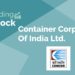 Trending stocks – container corporation of india ltd. 16 The logo of the container corporation of india (concor), a leading logistics company specializing in container transportation and related services, pictured against a blue backdrop.