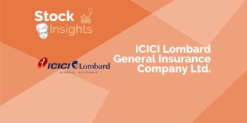A graphic for icici lombard general insurance company ltd. With the company's logo and the text "stock insights" above it.