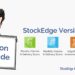 Stockedge version update 6. 2 8 A cartoon character with a blotted out face holding a large sign that reads “version upgrade. ” the background is white and contains text and icons representing the upgrade to “stockedge version 6. 2. ” four icons represent different features of the upgrade: weekly volume & delivery scans, monthly volume & delivery scans, edgereport in investment theme, and edgereport in my watchlist.