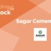 Trending stocks – sagar cements ltd. 15 A graphic representation of a trending stock and logo of "sagar cements ltd. " with a background gradient of orange and red.