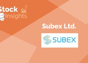 A graphic with the subex ltd. Logo and the text "stock insights" above it.
