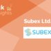 Subex ltd. - beyond boundaries, breaking convention 8 A graphic with the subex ltd. Logo and the text "stock insights" above it.