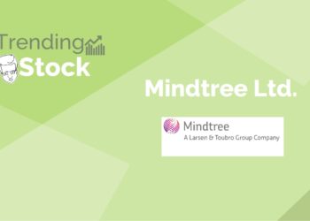 A green graphic with the text ‘trending stock’ and ‘mindtree ltd. ’ with the company’s logo.