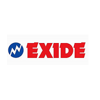 A logo for exide, a company that manufactures batteries and energy storage solutions.