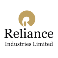 Logo of reliance industries ltd. In white background.