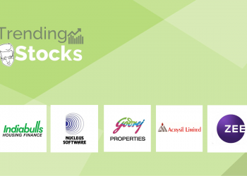 Logo of trending stocks indiabulls housing finance, nucleus software , godrej, acrysil limited, zee emterntainment network.