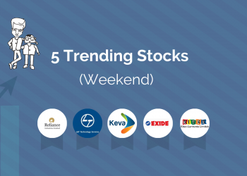 An image showing 5 trending stocks in a particular weekend