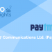 The paytm ipo 12 A blue background with the text "ipo insights" and the paytm logo.
