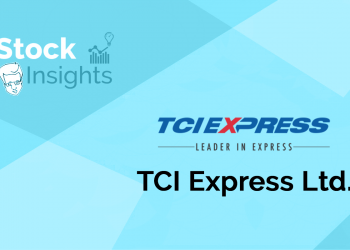 A graphic about tci express ltd. Stock, displaying the text "stock insights" and "tciexpress - leader in express" above the company logo.