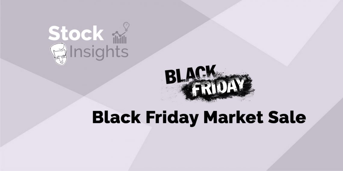 A promotional advertisement for a black friday market sale by stock insights.