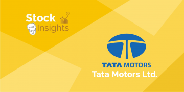 "image showcasing the text 'stock insights' and 'tata motors' alongside the company's logo. "