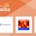 3 stocks with positive relative strength 6 A graphic representation with logos of trending stocks in a gradient background of red and orange.