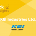 How is kei industries powering growth? 10 A yellow background with a blue and white logo for kei industries ltd. , a company that manufactures wires and cables. And the text "stock insights" and "kei industries ltd. " below it.