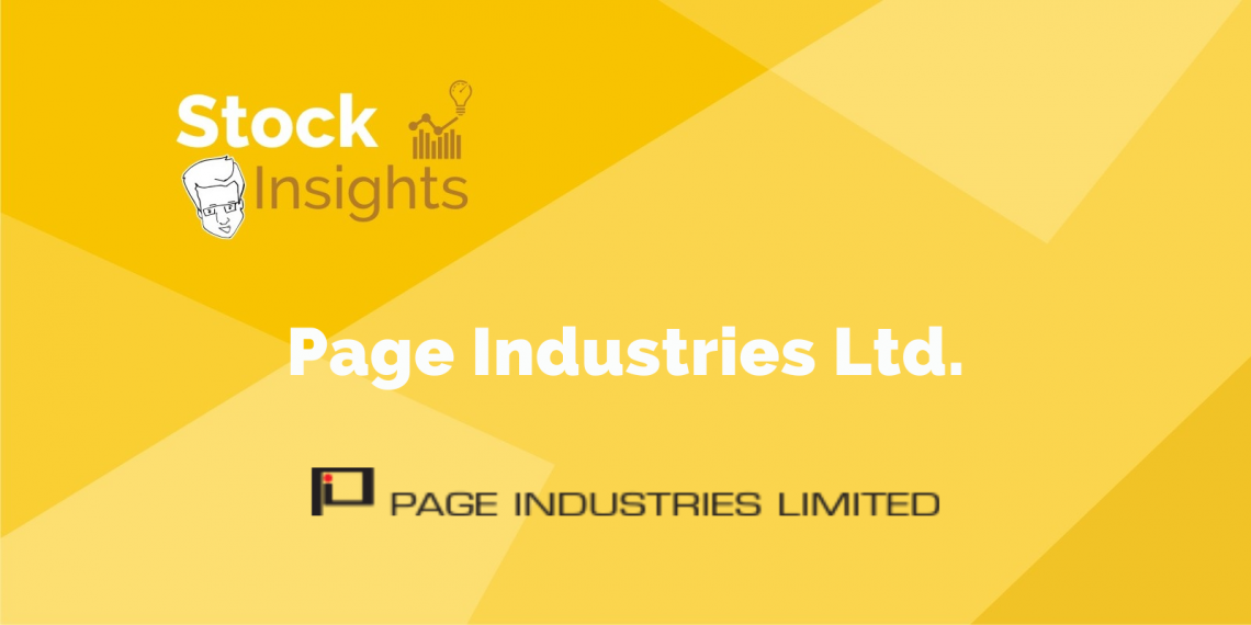 Yellow background with the words stock insights page industries ltd.