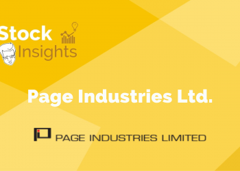Yellow background with the words stock insights page industries ltd.