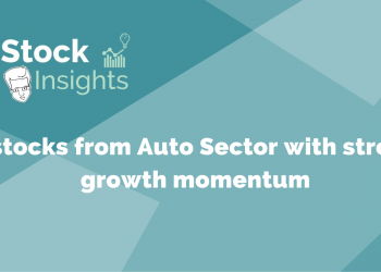 A data visualization of the top growth stocks in the indian auto sector.