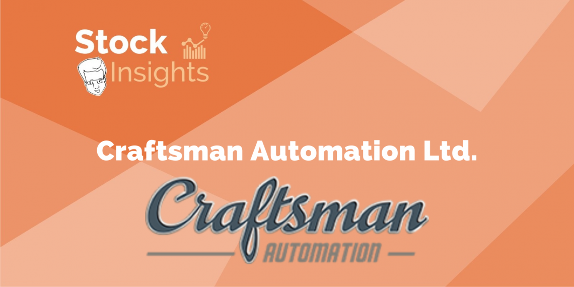 A blue and yellow logo with the text 'craftsman automation ltd. ' and a stylized gear below the text
