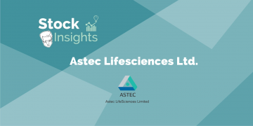 A graphic with the text "stock insights" and the company name "astec lifesciences ltd. " below it.