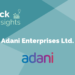 Adani enterprises fpo: detailed analysis, gmp and review? 38 A blue and green gradient background with the adani enterprises ltd. Logo in the center.