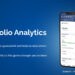 How to make smarter investments with portfolio analytics? 14 A mobile phone displaying the stockedge portfolio analytics app, showing a portfolio summary with total value, gainer and loser stocks, and a call to download the app.