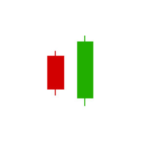 Illustration of a bullish engulfing candlestick pattern