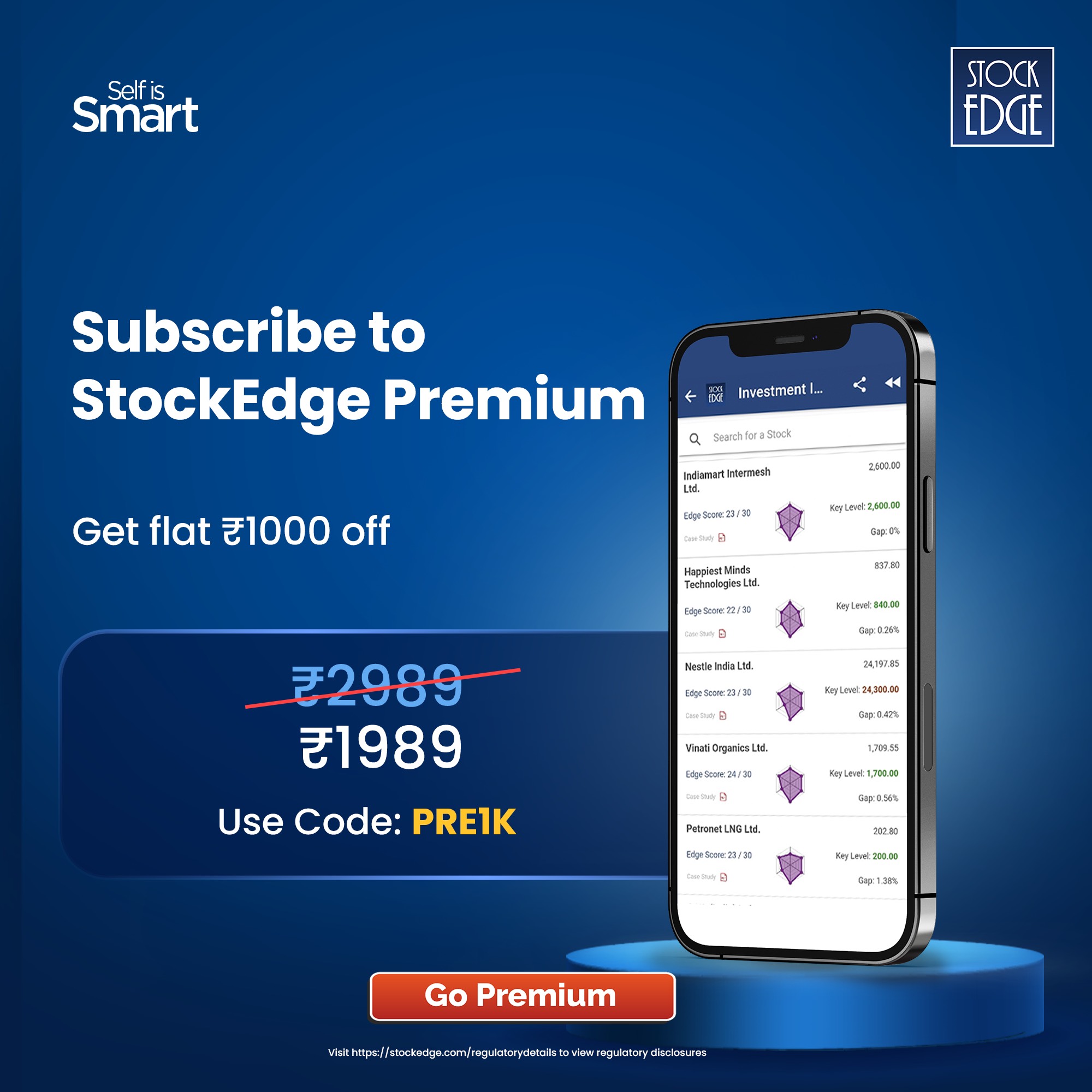 Flat Rs 1000 off on Premium annual plan.