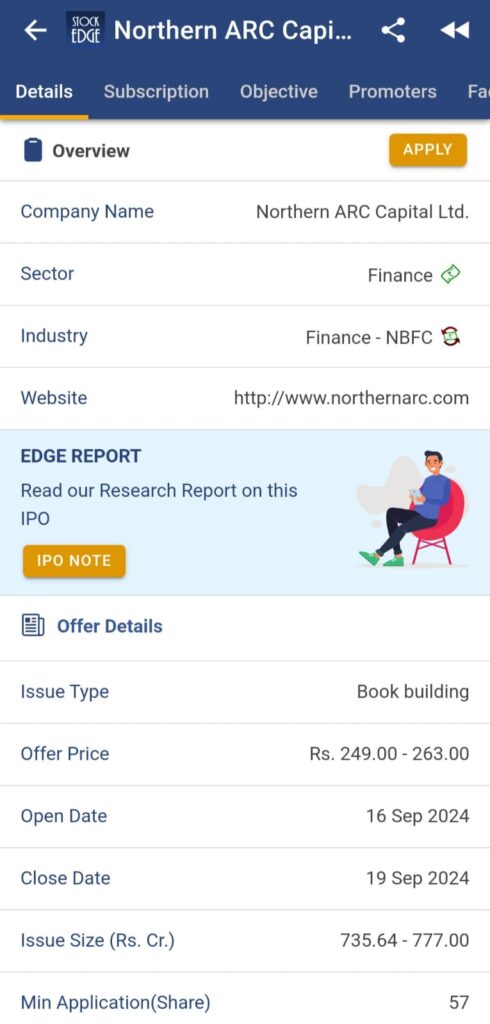 Northern arc capital ipo details