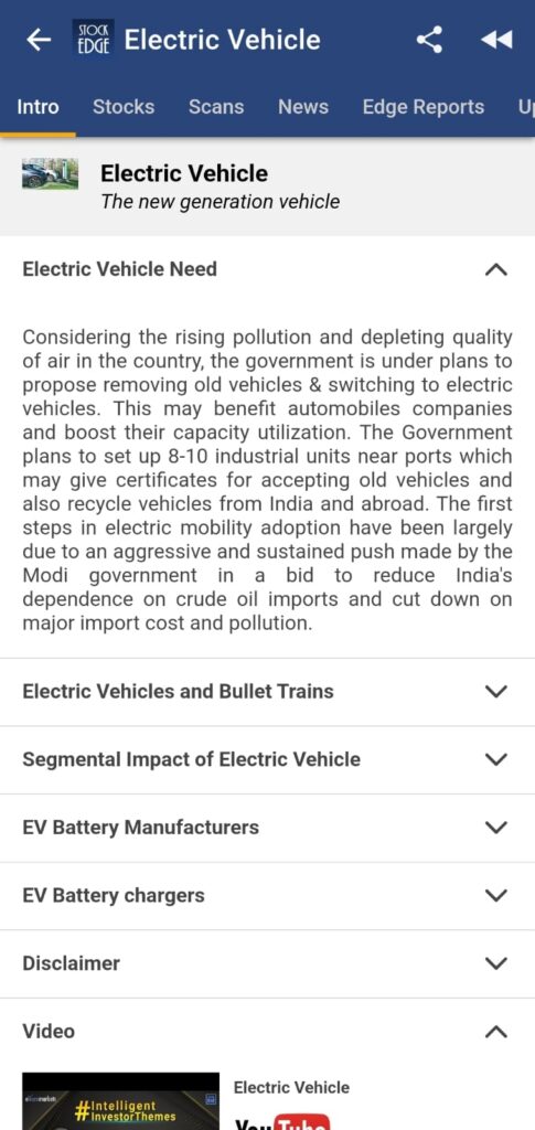 One of the best sector to invest in i. E. , evs & sector-wise stocks