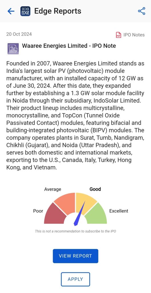 Check out the waaree energies ipo notes