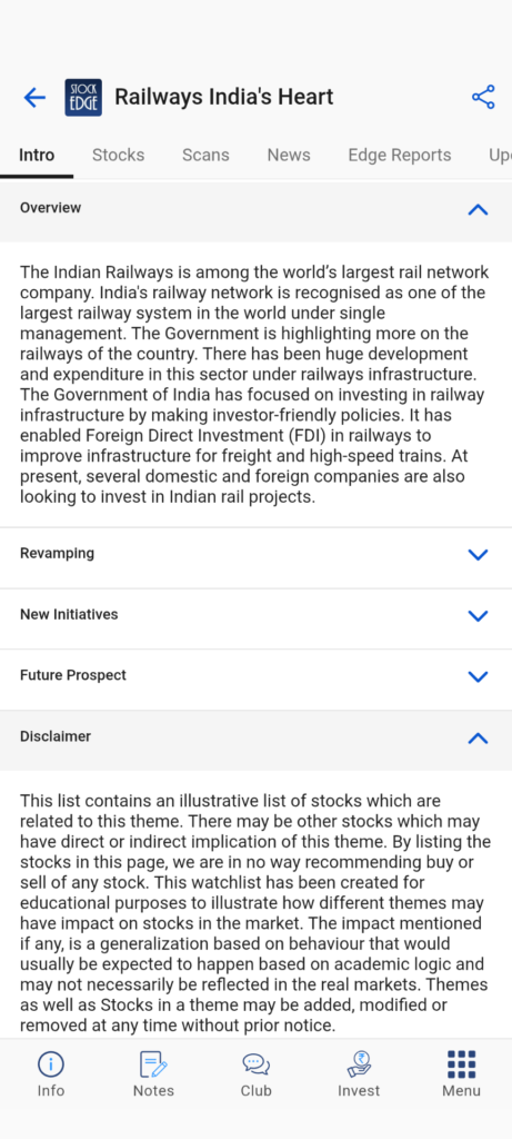 Investment themes on railways stocks in indian