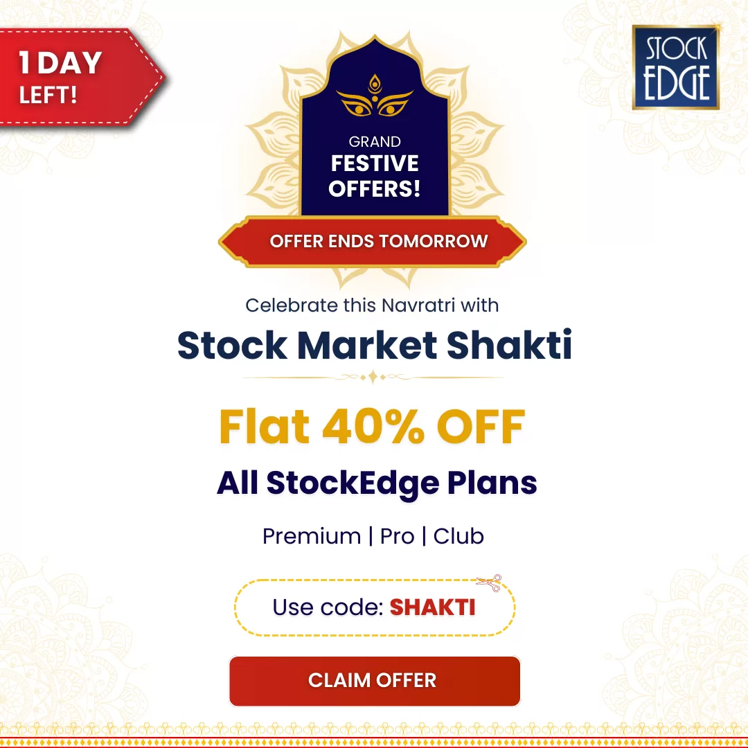 Navratri Offer 40% Off on all StockEdge Plans