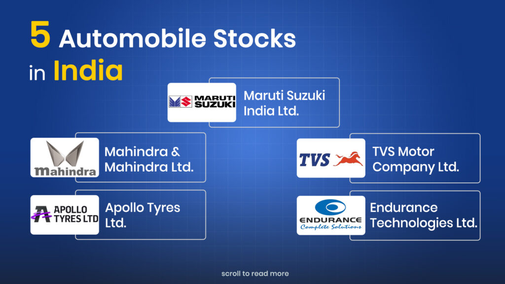 5 best automobile stocks in india