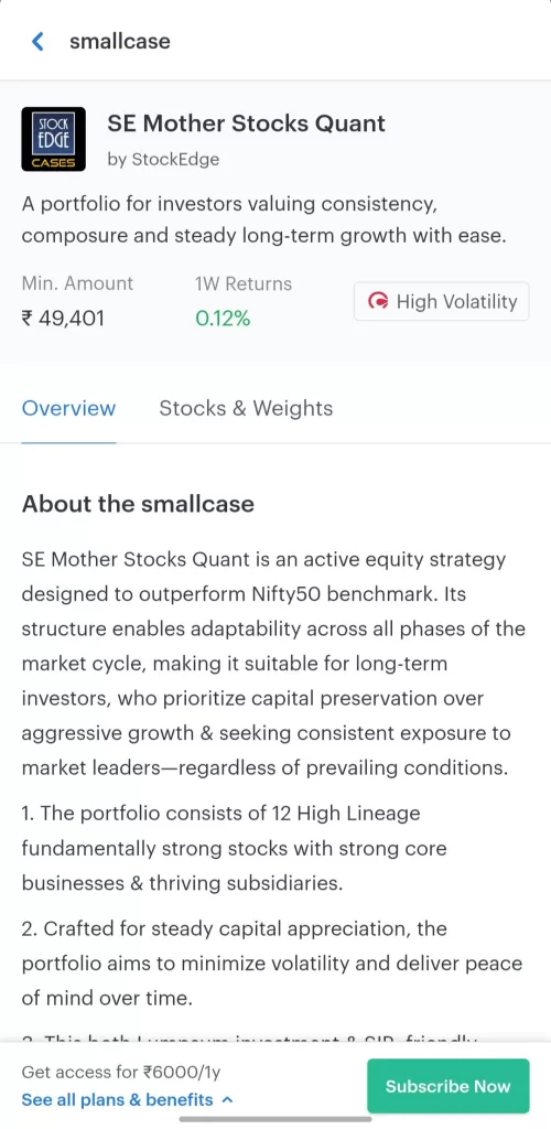 Stockedge investment cases 3 Se mother stocks quants by stockedge