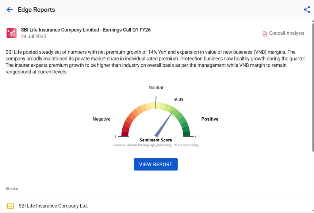 Best insurance stocks in india 2025 8 Sbi life insurance company edge report by stockedge