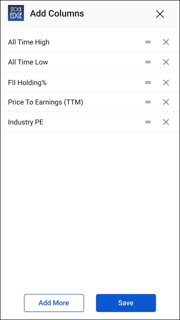 Add columns in your scans with stockedge