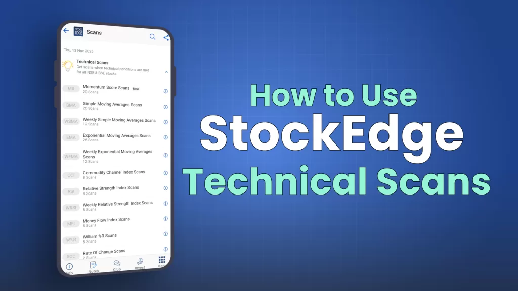 How to use stockedge technical scans