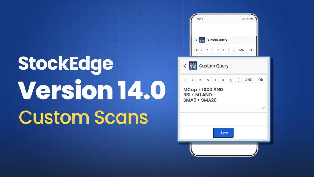 Stockedge version 14. 0 custom scans