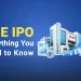Graphic titled "nse ipo everything you need to know" featuring an illustration of the nse building, growth charts, a coin, and a bull against a blue background.
